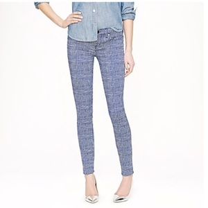JCrew Toothpick Jeans in Blue White Print